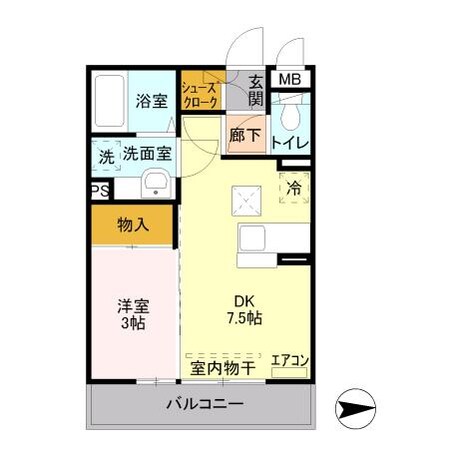 オルタシア　カツラ（鹿島町）の物件間取画像